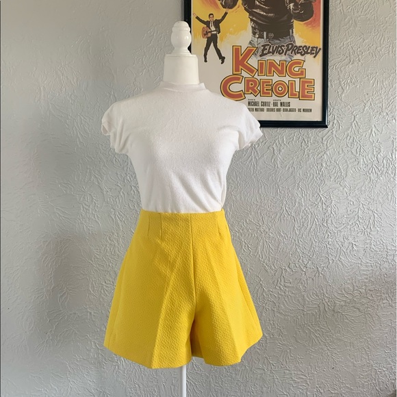 SOLD 60s/70s Textured High Waisted Shorts - Picture 1 of 3